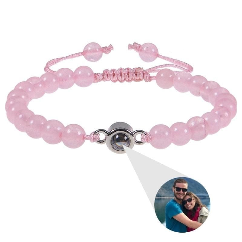 The photo projection stone beads bracelet