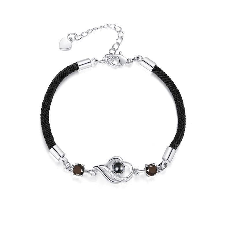 Heart zircon bond bracelet