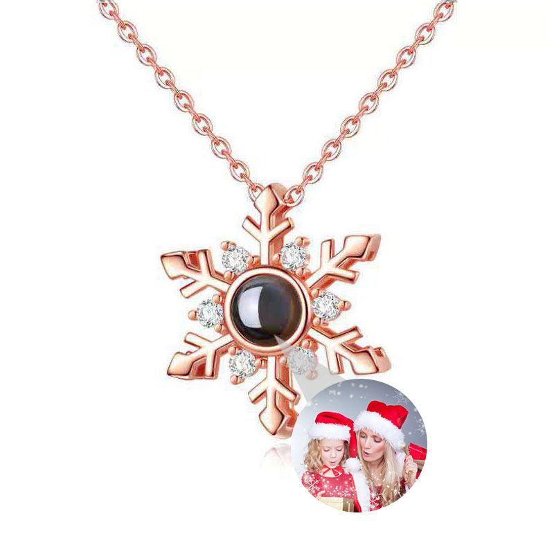 Snow flake Projection Necklace