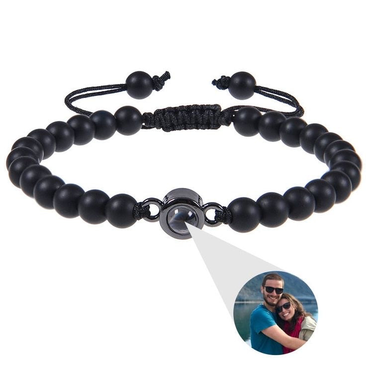 The photo projection stone beads bracelet